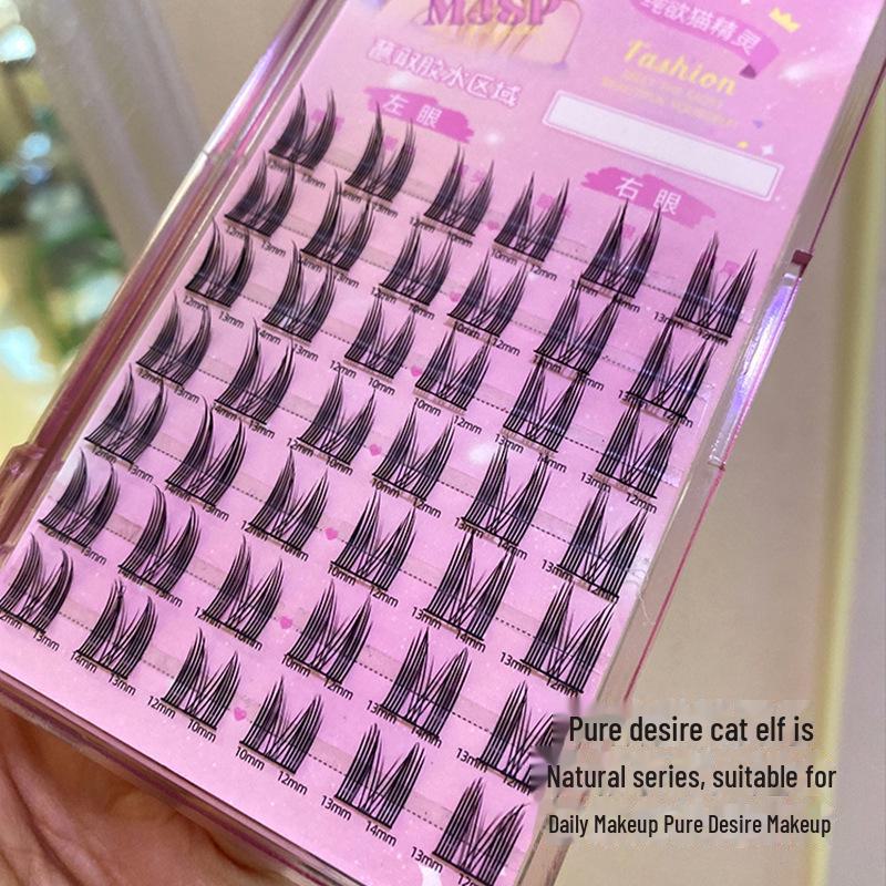 Накладные ресницы Menglash Pure Desire Cat Elf - натуральный стиль, один пучок