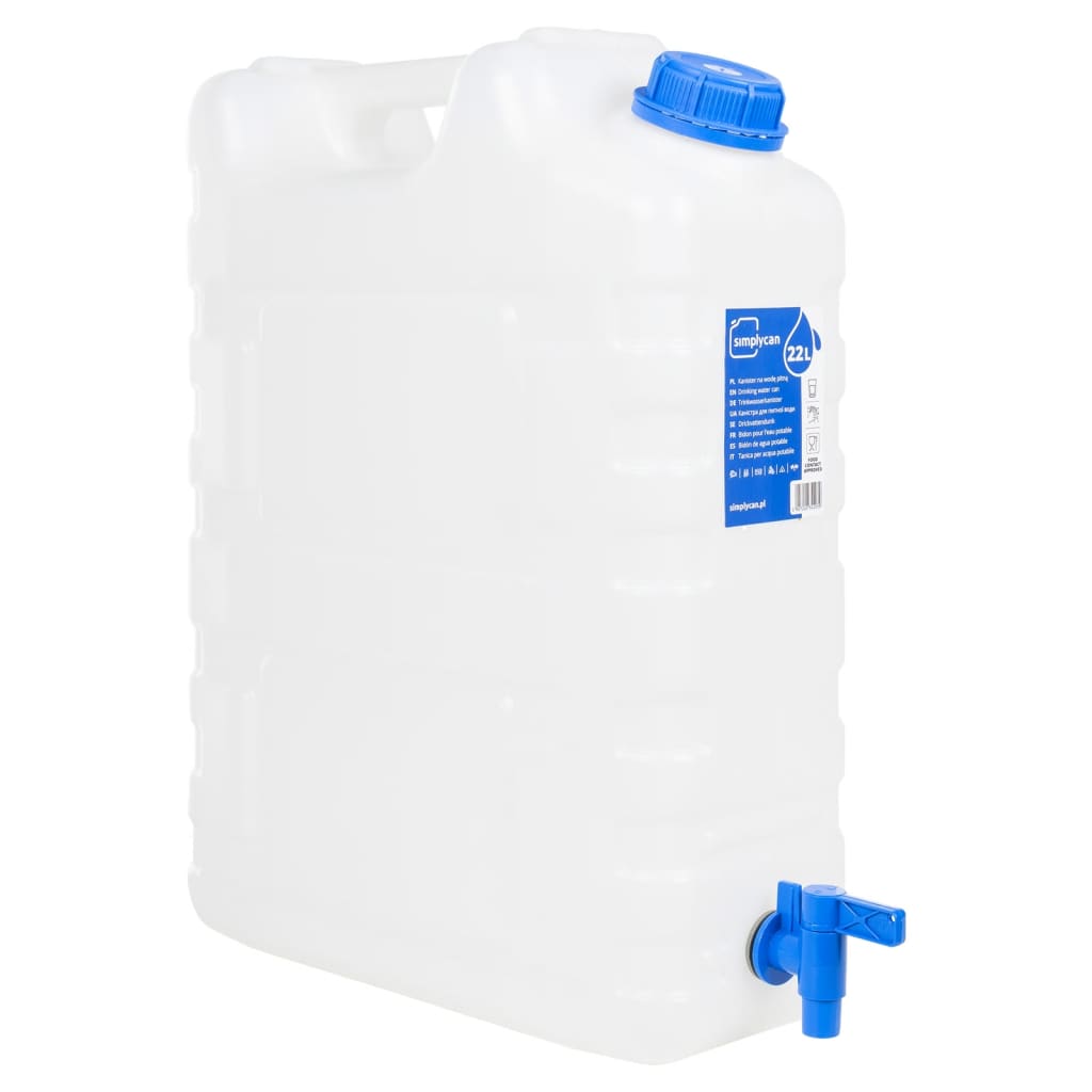 Zbiornik Na Wodę, Z Kranikiem, Przezroczysty, 20 L, Plastikowy