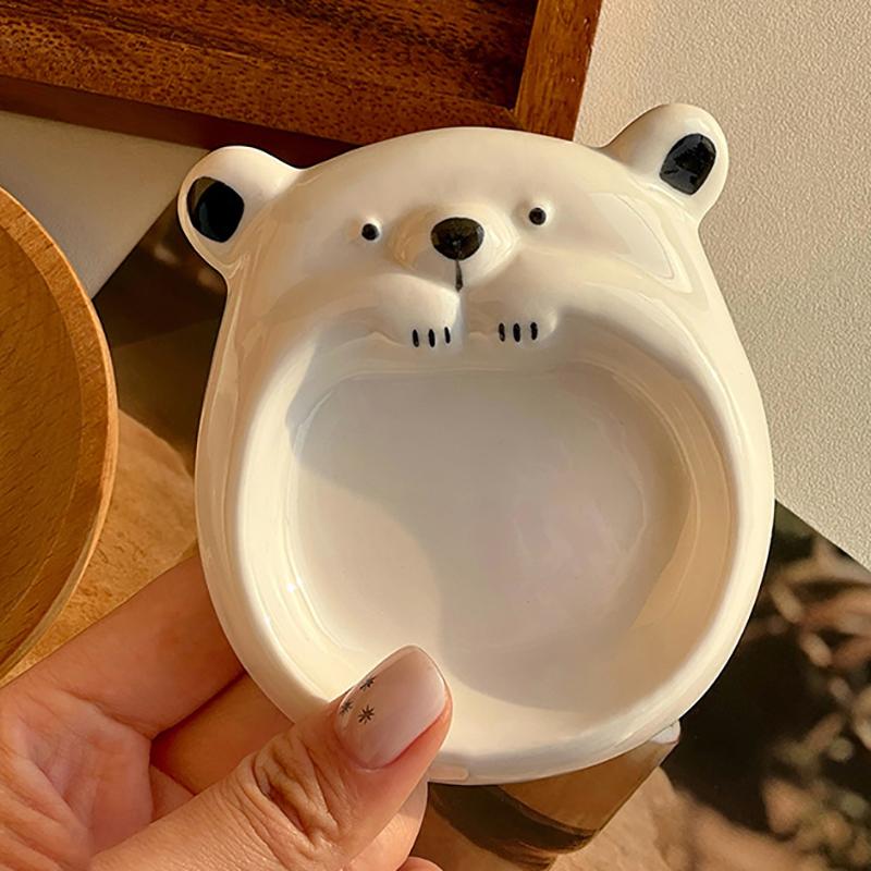 Керамическая маленькая тарелка для вкуса, Милая маленькая тарелка для соуса с собачкой, Маленькая тарелка для масла, Мини-миска для макания соевого соуса для суши