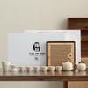 Chinese-style Ru Kiln Tea Set with Tea Tray Set, Household Open Teacup, Exquisite Tea Making, Portable Gift