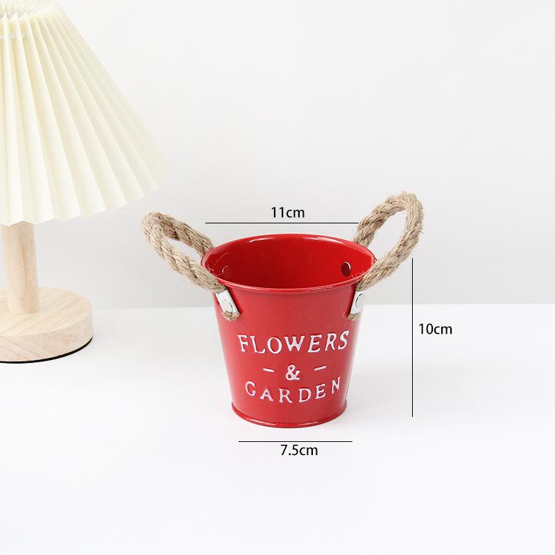 Металлические мини-горшки для цветов и держатели для ручек - суккулентные кашпо и ведро для хранения домашних поделок