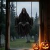 Halloween Window Decals Pumpkin/Skeleton Reaper Stickers, Removable Static Decals, Waterproof PVC Clings Horror Wall for Glass Doors & Home