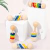 Wodey Wooden Baby Musical Instrument Cartoon Teether Rattle Toy