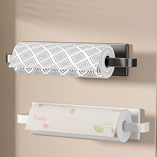 Магнитный держатель для бумажных полотенец для холодильника, не требующий сверления, держатель для салфеток, самоклеящийся настенный держатель для салфеток, органайзер для кухни, экономящий место, для шкафов, автодомов