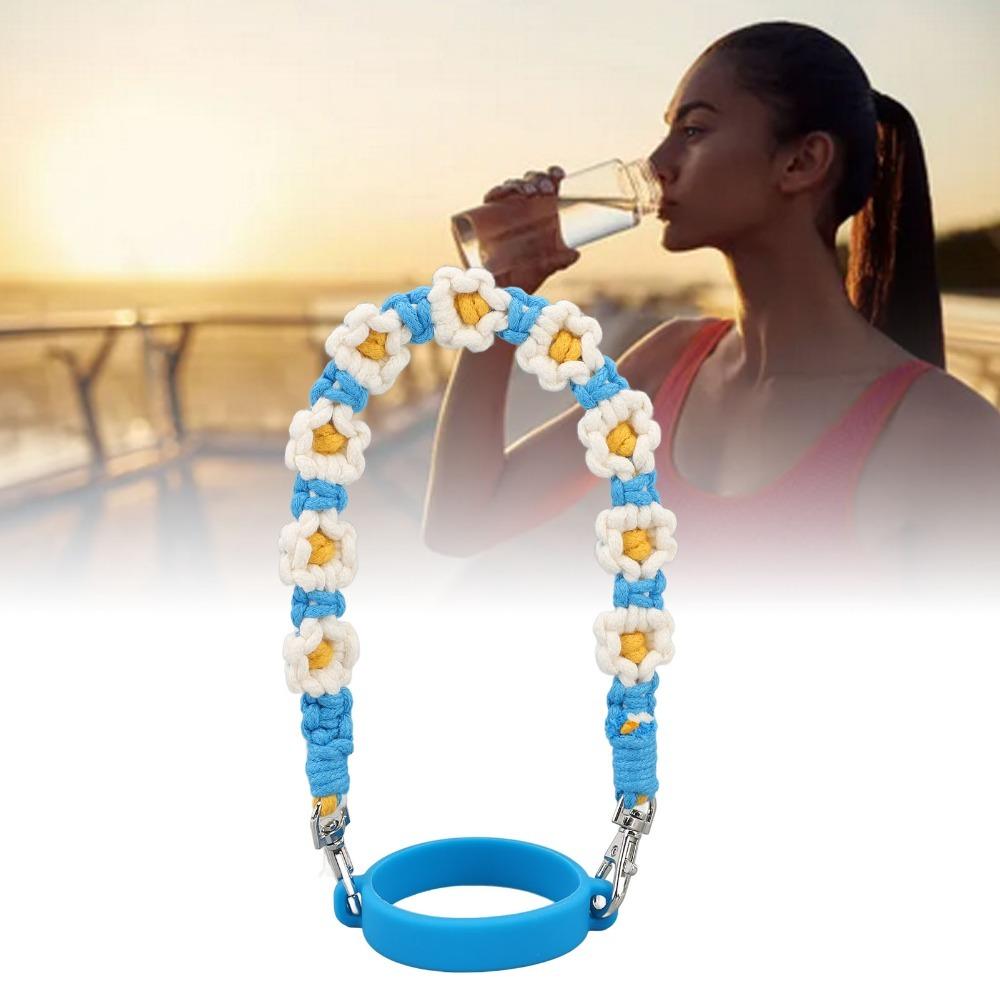 Hand Woven Water Bottle Lanyard Portable Water Cup Rope Durable Handle Strap Handbags