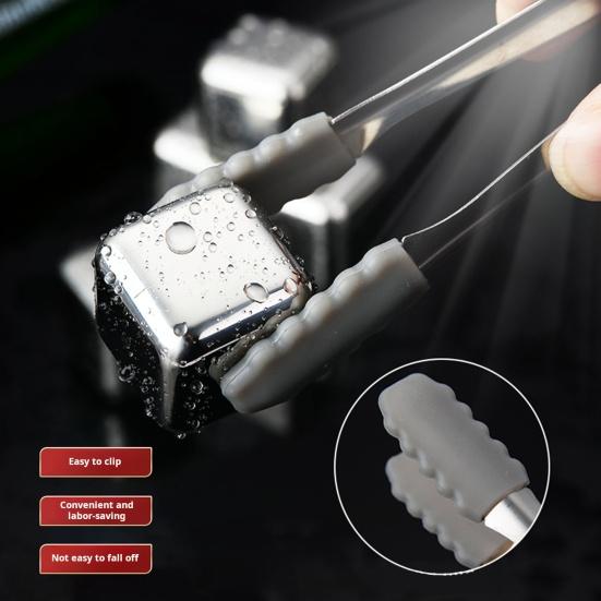 Набор кубиков льда из нержавеющей стали, многоразовые охлаждающие камни для вина, виски, пищевой современный дизайн, барная вечеринка