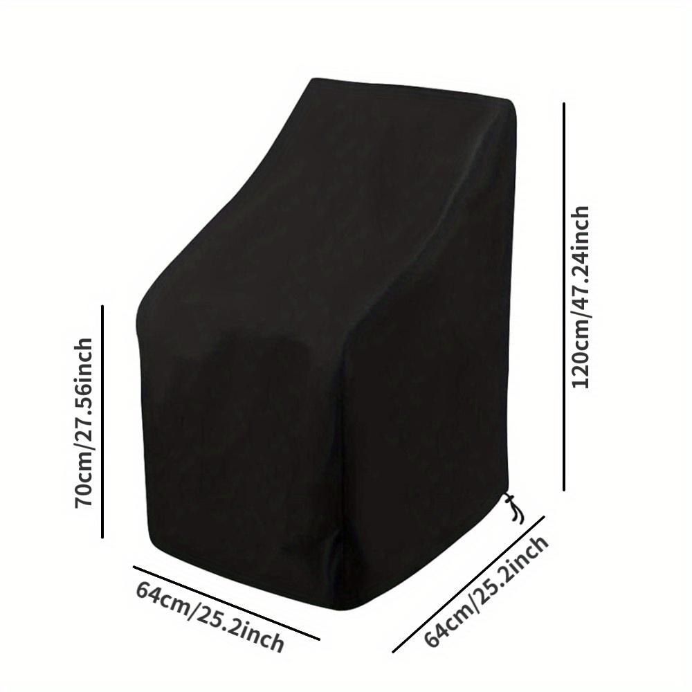 1pc Outdoor Stacked Chair Protector All Weather Patio Furniture Cover With Adjustable Closure