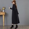 Осеннее базовое платье женское осенне-зимнее с пальто длинный ленивый ветер вязаный свитер однотонный большого размера свитер юбка
