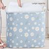 100/140/180L Clothes Organizer Box Large Capacity Daisy Quilt Bins Foldable Stackable for Blanket Comforter Clothing Bedding