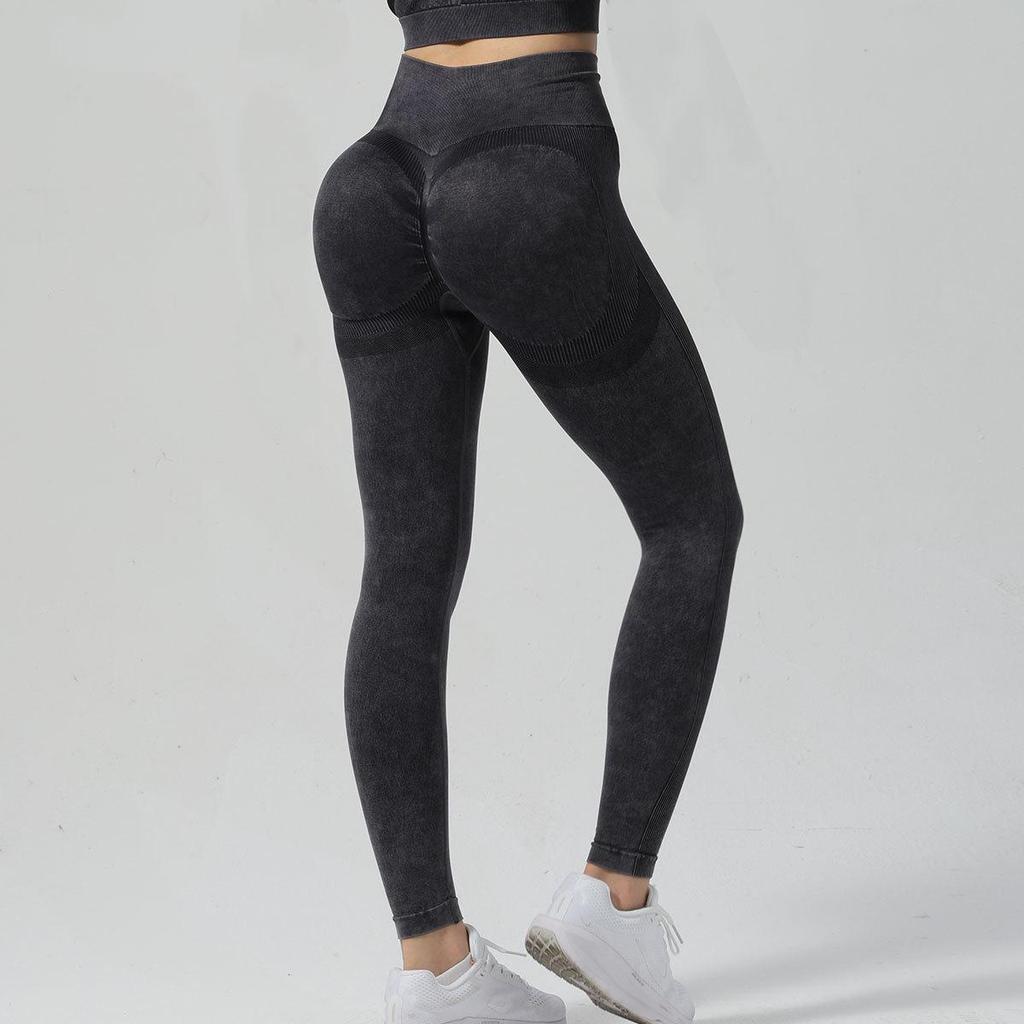 Women's High-Waist Yoga Set: Hip-Lifting Pants & Long-Sleeve Top