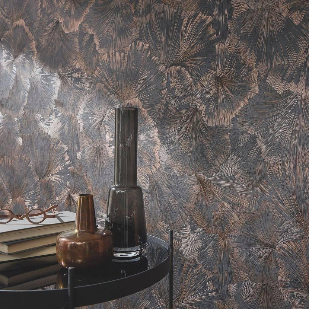 Текстурированные виниловые обои Erismann Martinique Leaf