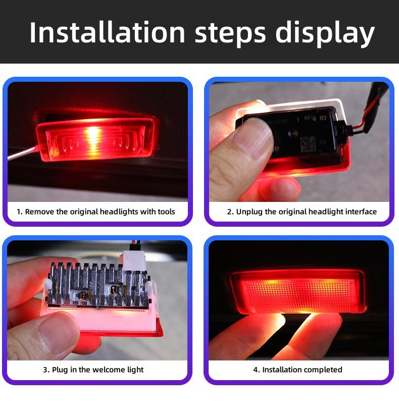 2/4Pcs Led Car Door Welcome Light Logo Projector For Mercedes Benz W212 W205 AMG ML W166 W176 W177 W213 W246 GLB GLC GLA GLS GLE