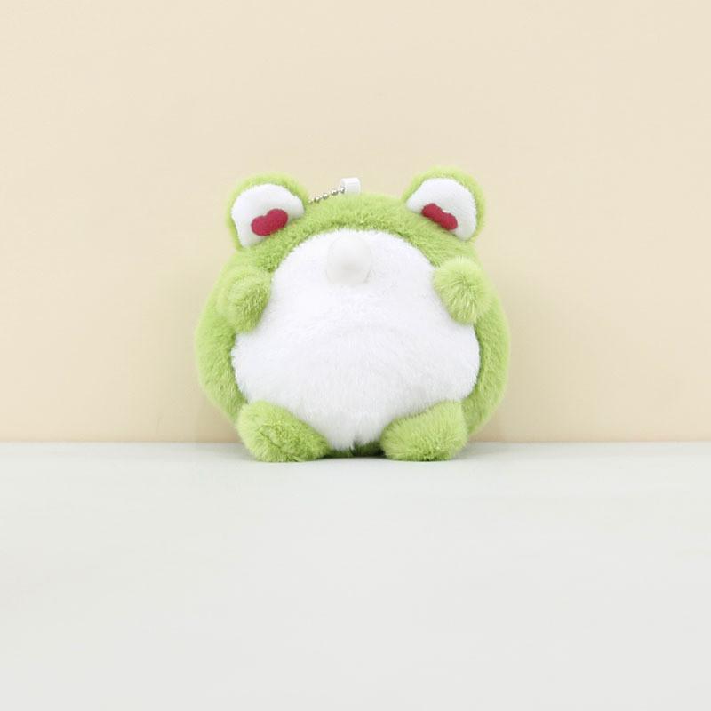 Adorable Plush Frog Keychain Cute Bubble Blowing Frog Bag Charm For Girls
