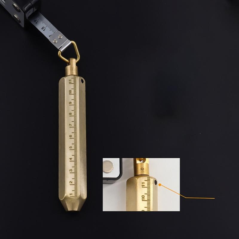 Масломерная лента с латунным лотом, двухсторонняя шкала, стальная масломерная лента для точного измерения глубины в резервуарах