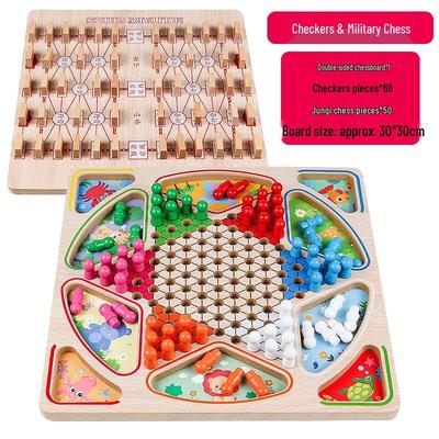 Многофункциональная коллекция деревянных настольных игр