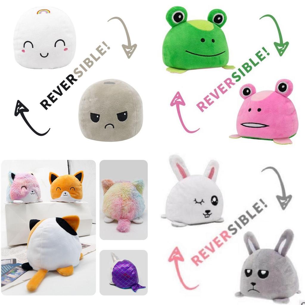 Double-sided Reversible Flip Cat Plush Toy With Super Soft And Lifelike Features