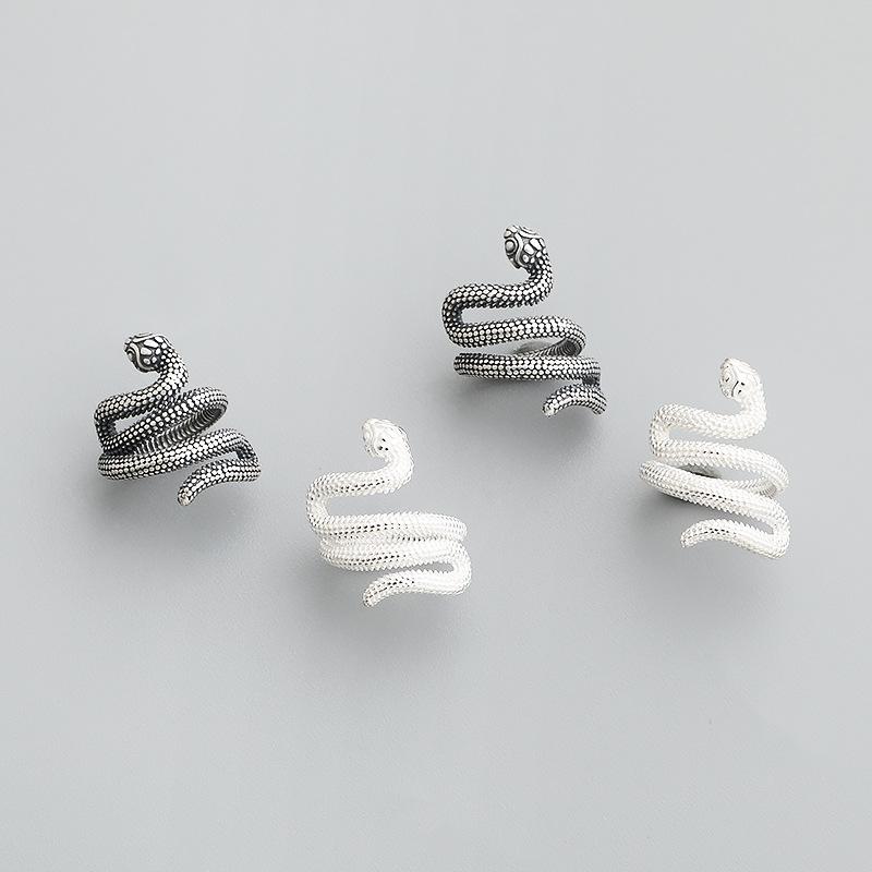 S925 Sterling Silver Thai Snake Spacer Beads for DIY Handmade Bracelets & Necklaces