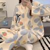 Women's Cartoon V-Neck Long-Sleeve Pajama Set