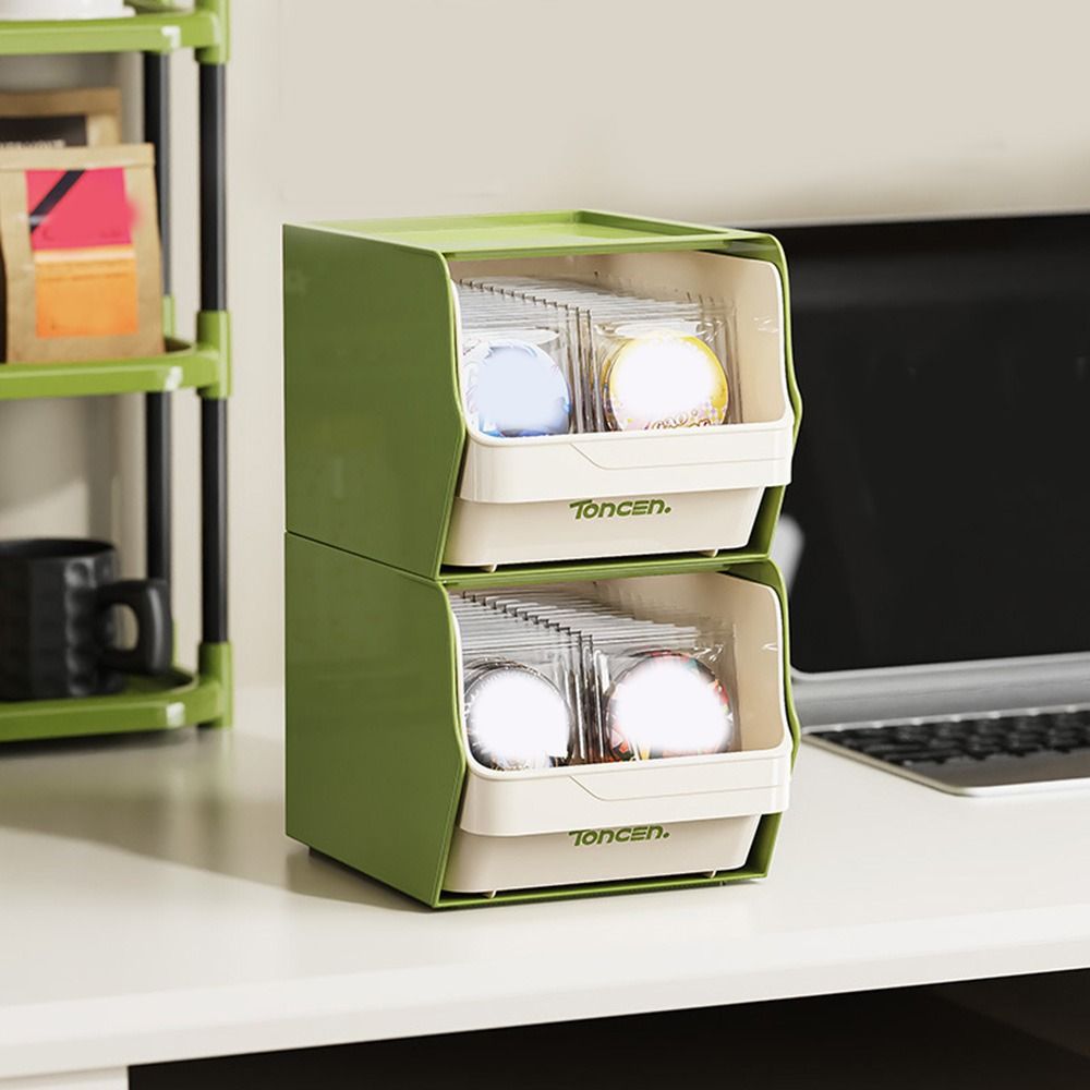 Stackable Tea Bag Storage Box Wall-Mounted Sundries Storage Rack Desktop Storage Box for Home