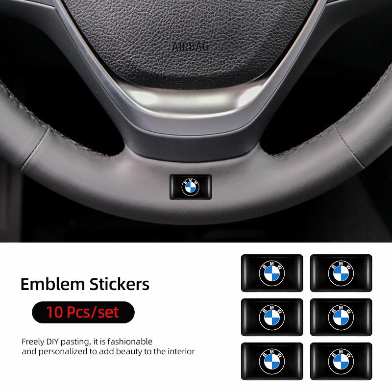 For BMW M X1 X3 For BMW X1 X2 X3 X5 X4 X6 X7 F34 F07 F20 G30 G20 G32 F10 F44 F45 F40 F30 G01 G02 E70 10Pcs Emblem Stickers Decoration Badge