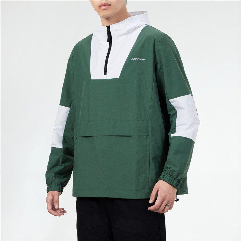 adidas Куртки Мужские Зеленые С Капюшоном Умеренной Теплоты Инструктор H55264