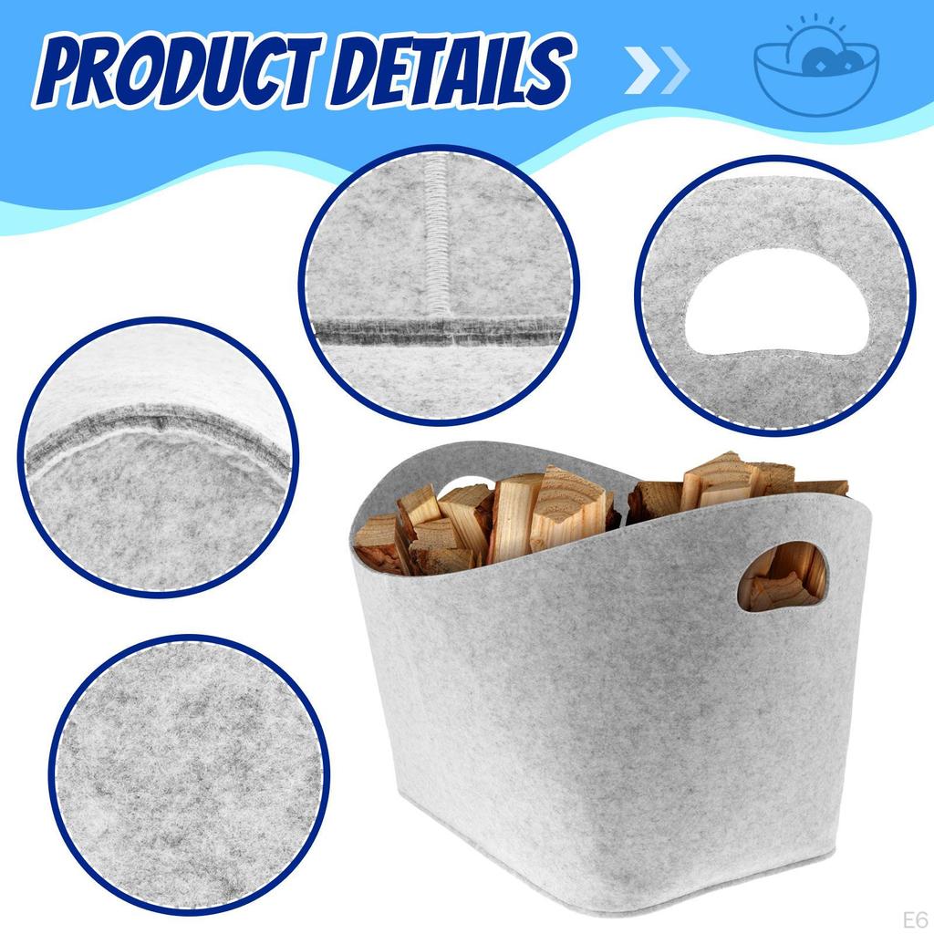 Складная войлочная корзина для хранения, органайзер-полка, коробка, большая, толщина 4 мм, для белья, для одежды,