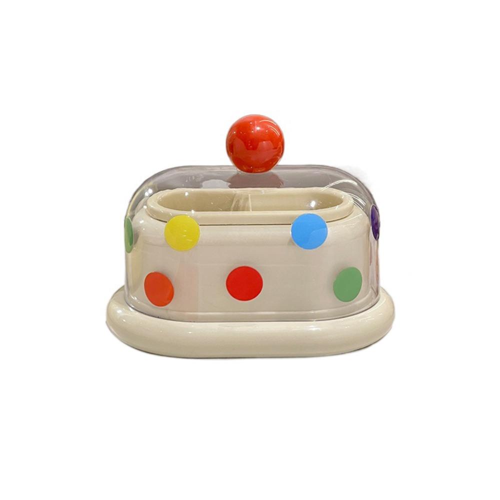 Double Grid Dopamine Toothpick Box Plastic Dental Swab Tube Practical Cotton Swab Tube  Living Room