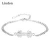 Линдон циркон браслет ювелирные изделия геометрические бусины браслеты-цепочки модный тонкий свадебный подарок для подруги женщин