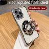 Роскошный чехол с блестками и держателем для iPhone 16 15 14 13 12 11 Pro Max XS X XR 7 8 Plus SE2020, мягкий противоударный чехол-подставка
