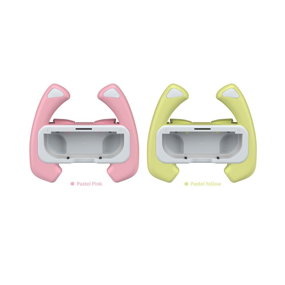 Steering Wheel Controller for Nintendo Switch & Switch OLED, Racing Games Removable Accessories Joy Con Controller Grip for Mario Kart, Pack of 2