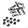 10Pcs Bicycle Buckle Hose Brake Gear Cable Housing Guide + Black Guides