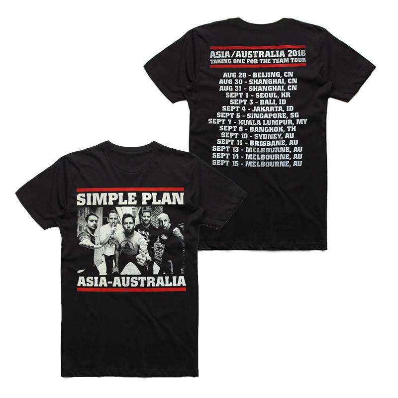 Simple Plan - Simple Plan Band - Canadian Pop-Punk Style High Street Short-Sleeved Men's Pure Cotton Straight-Tee Shirt
