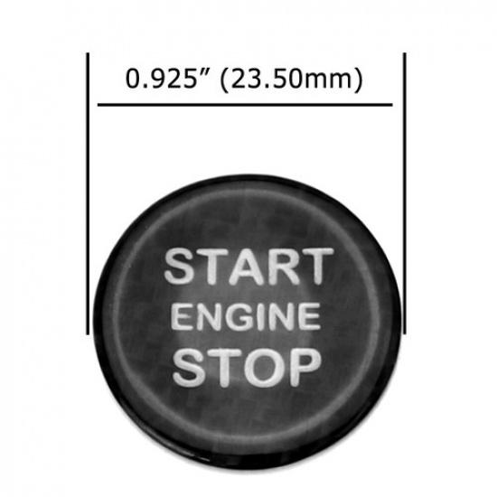 Black Carbon Fiber Keyless Engine Push Start Button Cover For Alfa Romeo Giulia