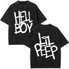 Рэпер Lil Peep Ангелы Защищают Меня Винтажные Стиранные Футболки Футболки с Графикой Черепа Мужские Женские Мода Хип-Хоп Оверсайз Футболка