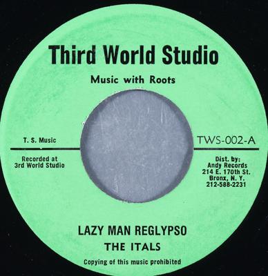7-дюймовая пластинка ITALS Lazy Man Reglypso TWS002 Third World Stu US Reggae Ska Dub Б/у