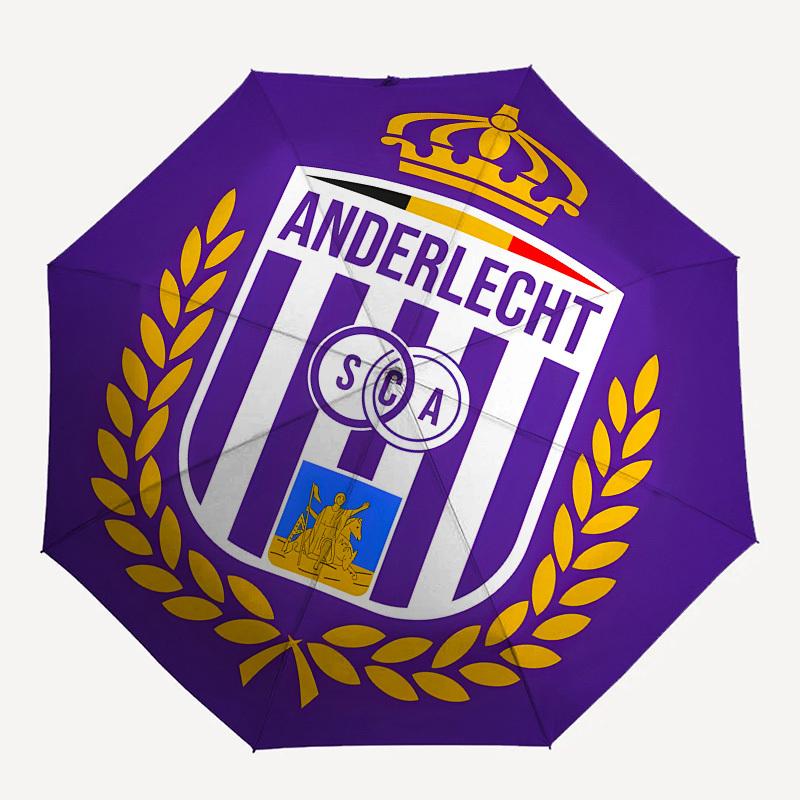 Anderlecht, Badge Automatic Opening and Closing, 8 rib Structure Portable Umbrella, Suitable for Men and Women in All Seasons Perfect Gift