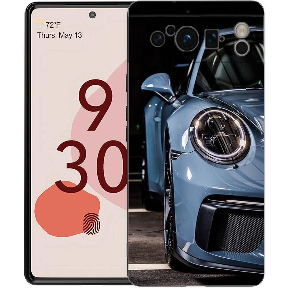 Чехол для телефона Super Car Sport для Google Pixel 8 7 6 Pro 8A 6A 7A 5G Мягкий силикон Ударопрочный ТПУ Черный чехол Fundas