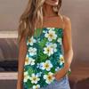 Летние топы-трубы для женщин, милая сексуальная футболка без рукавов с открытыми плечами и цветочным принтом