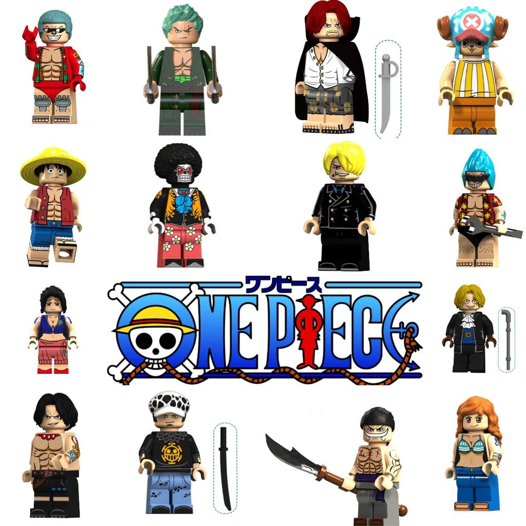 Набор из 15 пиратских строительных блоков One Piece: Чоппер, Луффи, Зоро, Робин, Фрэнки и другие!