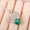 Chrome Diopside Gemstone 925 Sterling Silver Jewelry Heart Zircon Pendant 1.10" CZP-3-1