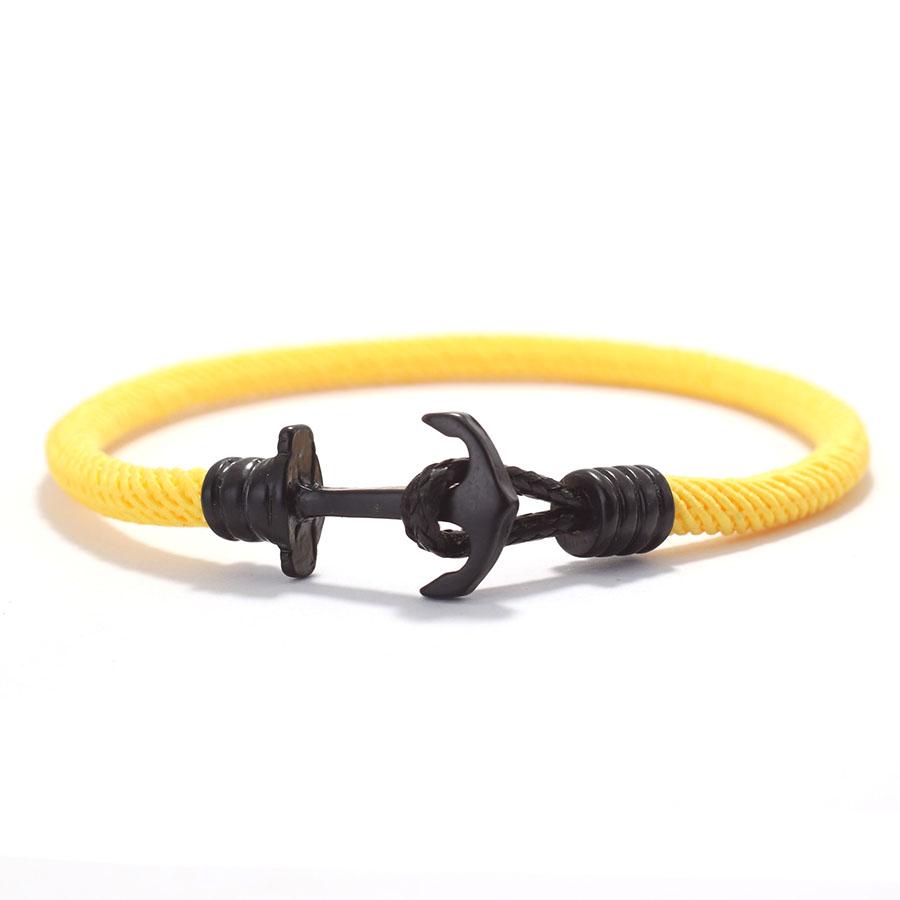 Men Bracelet Anchor 4mm Milanese Rope Braclet Outdoor Sports Beach Surf Nautical Wrist Guard For Male Hand Jewelry Pulseria