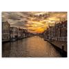 Canvas Print, City River Architecture