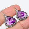 Natural Brazilian Amethyst Gemstone 925 Solid Sterling Silver Earring 1.50" W9e81