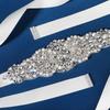 Ribbon Wedding Belt Silver Bridal Sashes Fashion Bridal Belt  Wedding