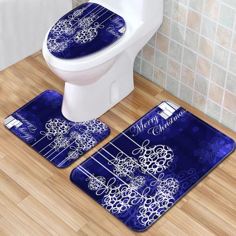 Креативный туалетный трехкомпонентный напольный коврик, ванный трехкомпонентный ковер, придверный коврик