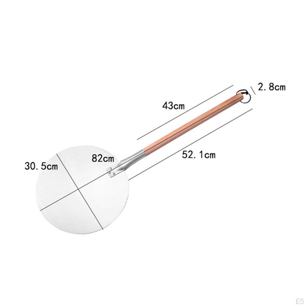 Pizza Spade, Convenient, with Wooden Handle, Homemade Bread Metal Paddle Peel for