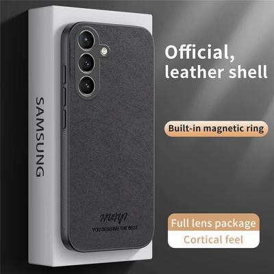 Роскошный деловой кожаный мягкий чехол с магнитной крышкой для Samsung Galaxy S24 Plus Ultra S23 FE S23FE S24Ultra чехлы для телефона Capa