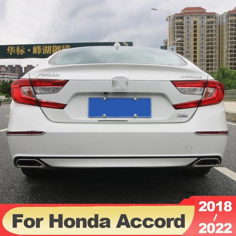Для Honda Accord 10th X 2018-2022 ABS углеродное волокно задняя противотуманная фара крышка лампы накладка бампер отражатель декоративная рамка аксессуары