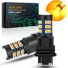 GLOFE LED Front/Rear Turn Signal Light Bulb 3157 LED Bulb Amber Yellow 400% Bright