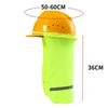 Breathable Hard Hat Sun Shade With Reflective Stripe Face and Neck Protection  Work Accessory